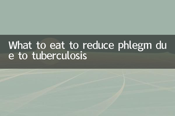 What to eat to reduce phlegm due to tuberculosis
