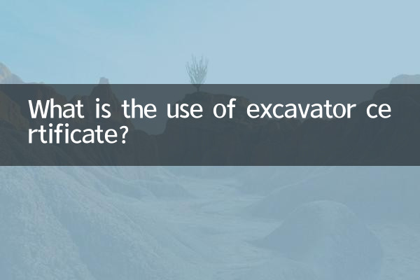 Qual é a utilidade do certificado de escavadeira?