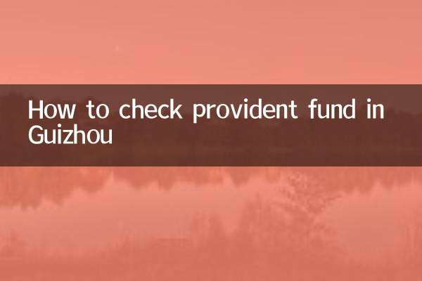 Cómo comprobar el fondo de previsión en Guizhou