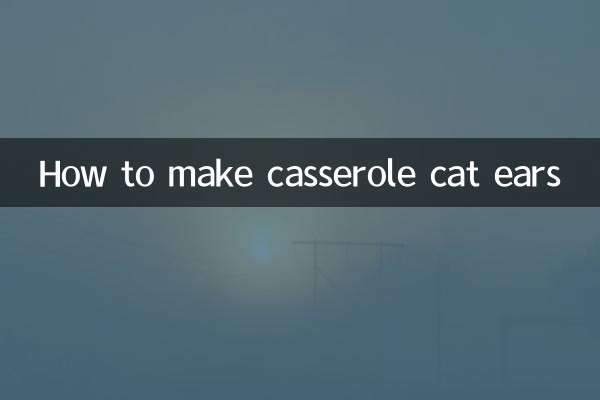 How to make casserole cat ears