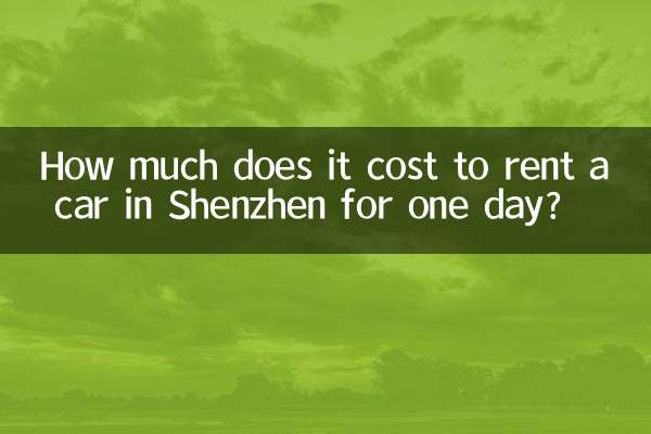 ¿Cuánto cuesta alquilar un coche en Shénzhen por un día?