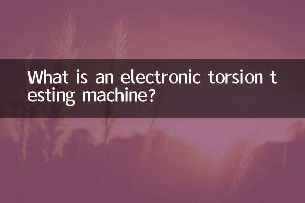 电子扭转试验机是什么