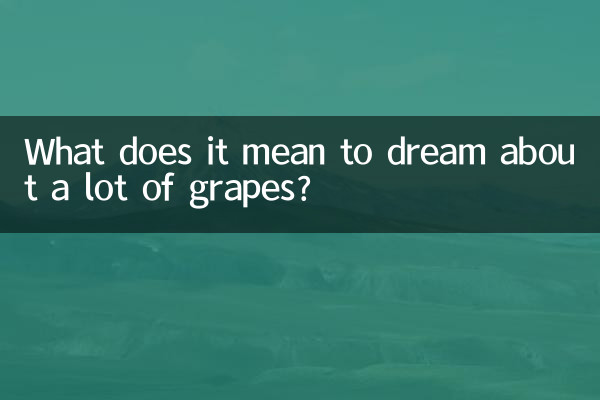 梦到很多葡萄是什么意思