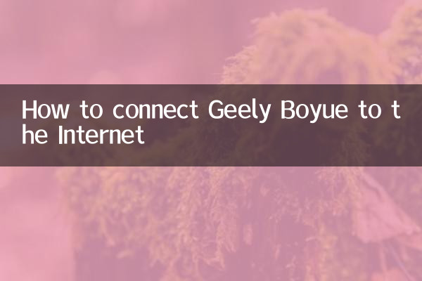 How to connect Geely Boyue to the Internet
