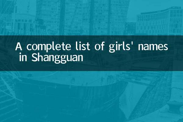 Eine vollständige Liste der Mädchennamen in Shangguan