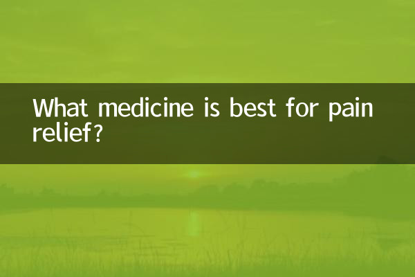 ¿Qué medicamento es mejor para aliviar el dolor?