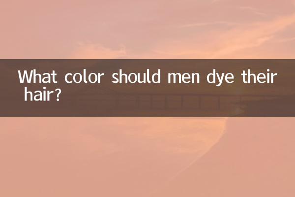 ¿De qué color deberían teñirse el cabello los hombres?