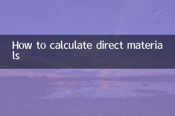 Cómo calcular materiales directos.