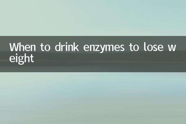 Quando bere enzimi per perdere peso