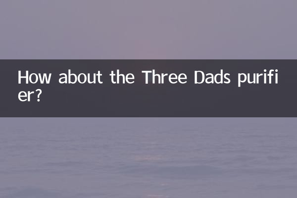 थ्री डैड्स प्यूरीफायर के बारे में क्या ख्याल है?