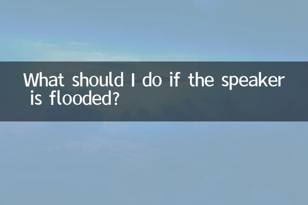 O que devo fazer se o alto-falante estiver inundado?