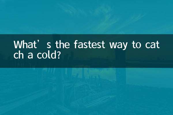 Qual è il modo più veloce per prendere un raffreddore?