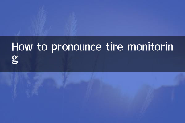 타이어 모니터링을 발음하는 법