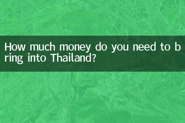 泰国带多少钱入境