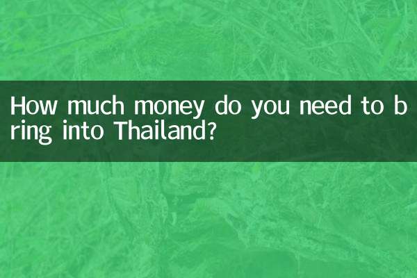 How much money do you need to bring into Thailand?