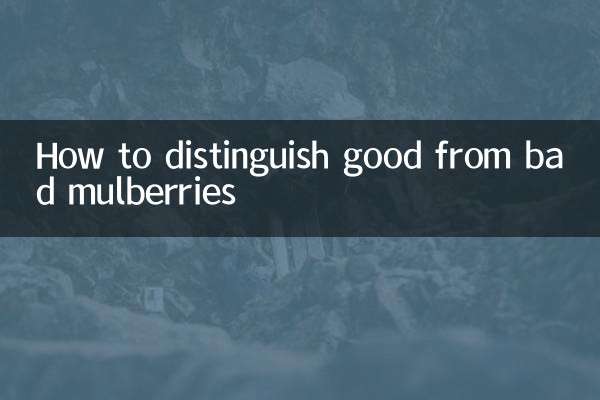 Cómo distinguir las moras buenas de las malas.