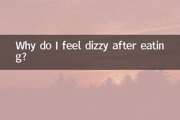 Por que sinto tontura depois de comer?
