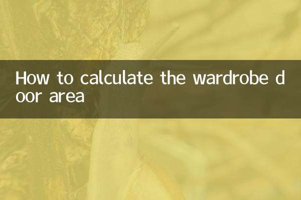 Comment calculer la surface de la porte de l'armoire