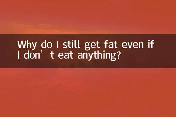 Why do I still get fat even if I don’t eat anything?