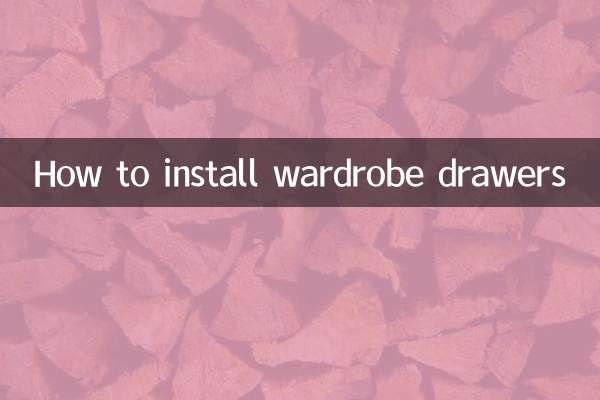 How to install wardrobe drawers