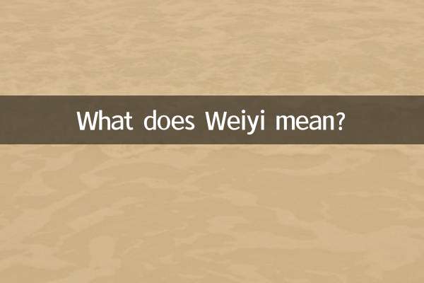 Was bedeutet Weiyi?