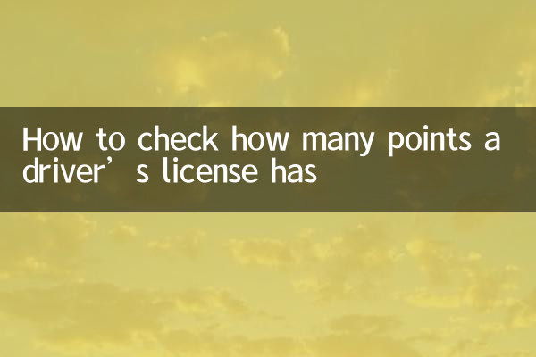 How to check how many points a driver’s license has