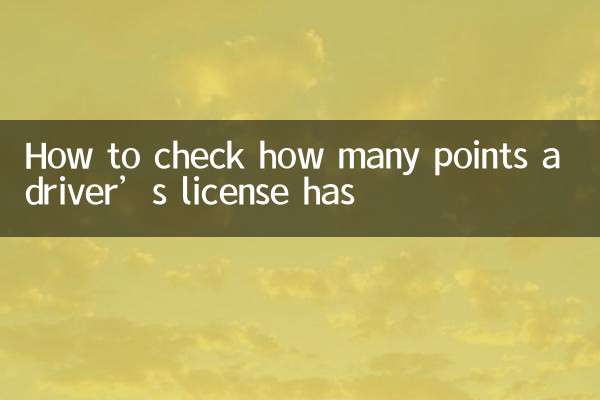 How to check how many points a driver’s license has