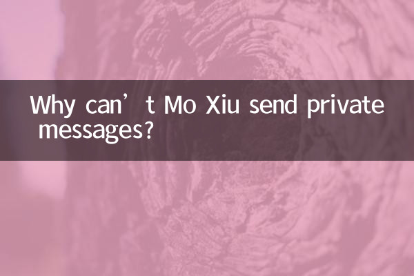 Mo Xiu はなぜプライベート メッセージを送信できないのですか?