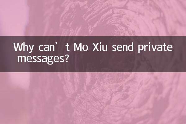 Mo Xiu는 왜 비공개 메시지를 보낼 수 없나요?