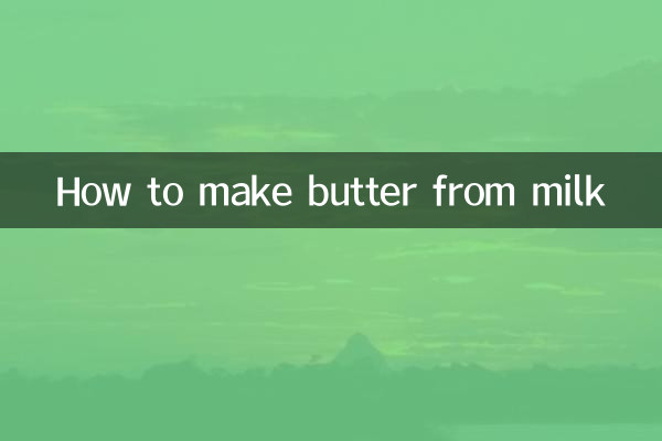 Wie man aus Milch Butter macht