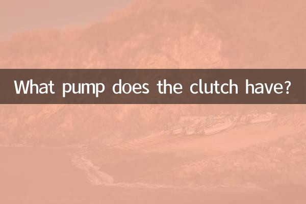 クラッチにはどんなポンプが付いていますか?