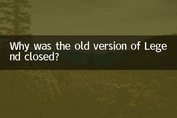 Warum wurde die alte Version von Legend geschlossen?