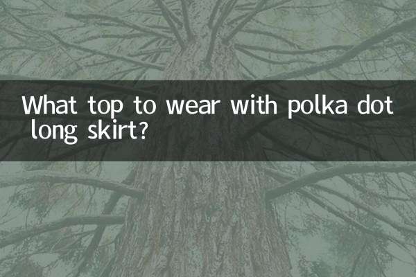 پولکا ڈاٹ لمبی اسکرٹ کے ساتھ کون سا اوپر پہننا ہے؟