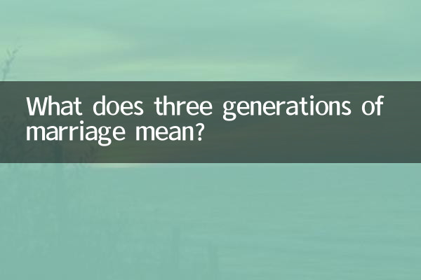 Что означают три поколения брака?