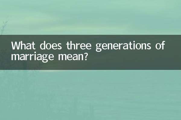 What does three generations of marriage mean?