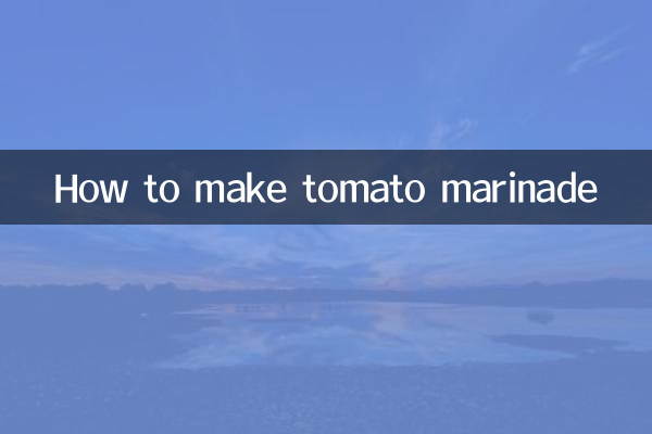 Wie man Tomatenmarinade macht