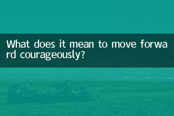 What does it mean to move forward courageously?