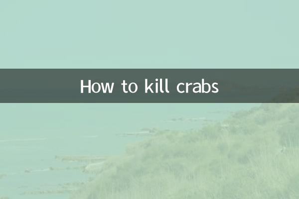Cómo matar cangrejos