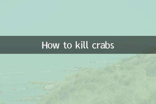 Cómo matar cangrejos