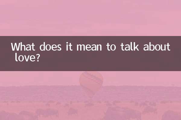 ¿Qué significa hablar de amor?