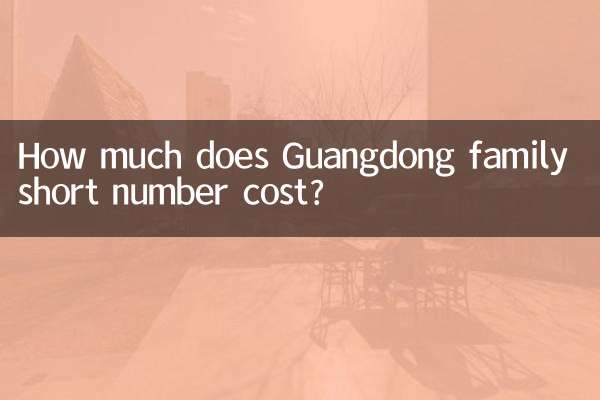 ¿Cuánto cuesta el número corto de la familia Guangdong?