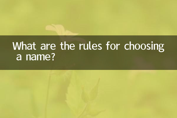 取名字有什麼規定