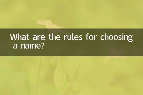 Welche Regeln gelten für die Namenswahl?