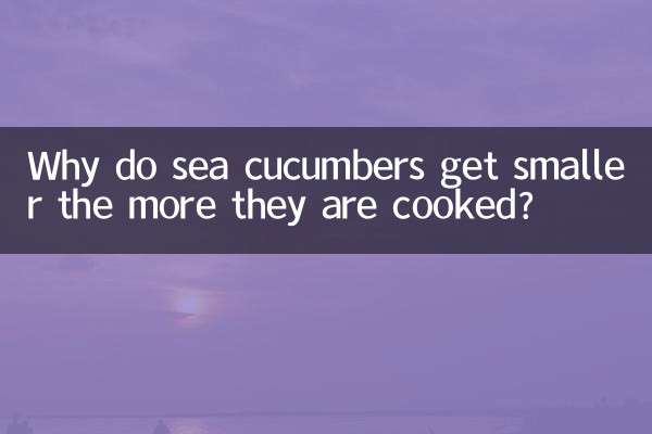 해삼은 왜 익히면 점점 작아지는 걸까요?