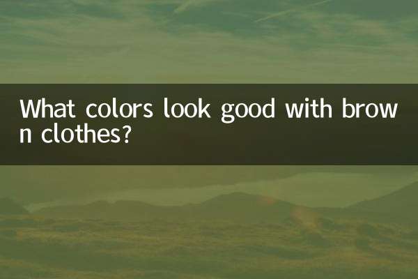 भूरे कपड़ों के साथ कौन से रंग अच्छे लगते हैं?