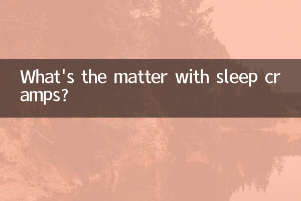 What's the matter with sleep cramps?