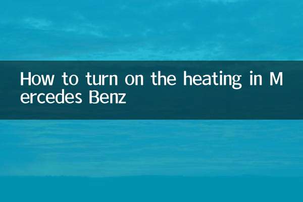 Comment allumer le chauffage dans Mercedes Benz