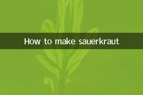 Wie man Sauerkraut macht