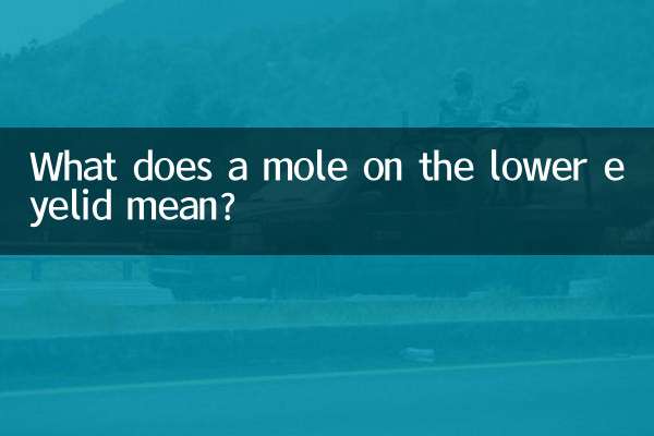 下まぶたのほくろにはどんな意味があるのでしょうか？