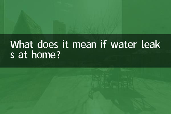 O que significa se houver vazamento de água em casa?